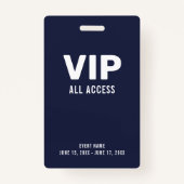 シンプルVIP All Access PassイベントID バッジ (正面)