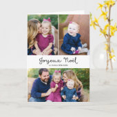 シンプルVoeux de Noeel 3写真 カード (黄色い花)