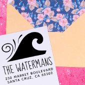 シンプルWaveファミリ名と差出人住所 ラバースタンプ