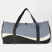 シンプルWaves 2 in Black, Gray and Cream ダッフルバッグ (裏面)