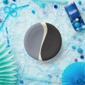 シンプルWaves 2 in Black, Gray and Cream ペーパーボウル (パーティー)