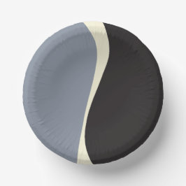 シンプルWaves 2 in Black, Gray and Cream ペーパーボウル