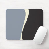 シンプルWaves 2 in Black, Gray and Cream マウスパッド (マウス)