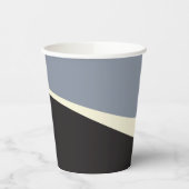 シンプルWaves 2 in Black, Gray and Cream 紙コップ (左)