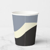 シンプルWaves 2 in Black, Gray and Cream 紙コップ (右)