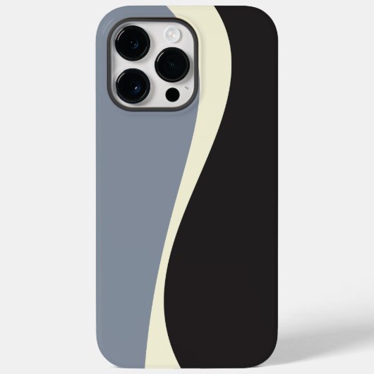 シンプルWaves 2 in Black, Gray and Cream Case-Mate iPhoneケース (裏面)