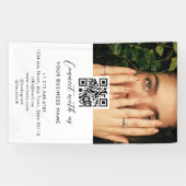 シンプルWebサイトの写真と接続QRコードプロモーション 横断幕 (横)