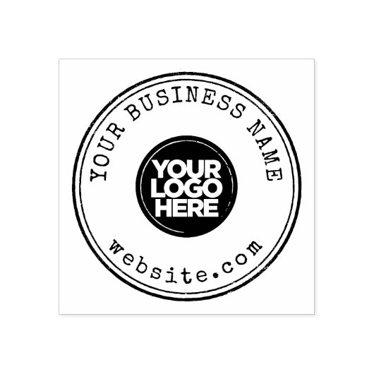 シンプルWebサイトタイプライターラウンド ラバースタンプ (インプリント)