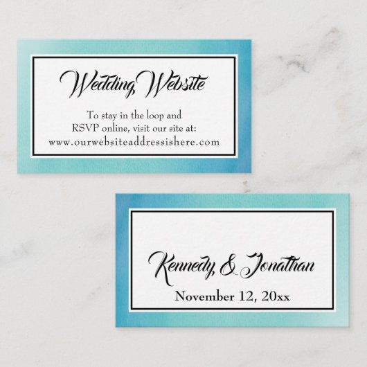 シンプルWebサイト結婚エンクロージャカード エンクロージャーカード (正面/裏面)