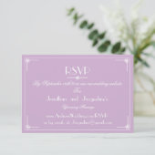 シンプルWeb結婚サイトEメールRSVP応答カード 出欠カード (スタンド正面)