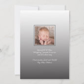 シンプルWelcome Overlay Photo Birth Announcement 案内状 (裏面)