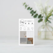 シンプルWhite Instagram Photo Collage名刺 名刺 (スタンド正面)