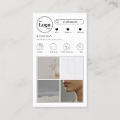 シンプルWhite Instagram Photo Collage名刺 名刺 (正面)