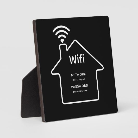 シンプルWifiエレガントネットワークパスワード情報 フォトプラーク (正面)