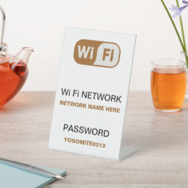 シンプルWiFiネットワーカスタムクのパスワードの最小化設定 台座サイン
