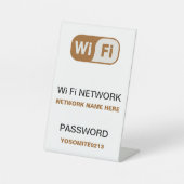 シンプルWiFiネットワーカスタムクのパスワードの最小化設定 台座サイン (正面)