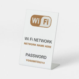 シンプルWiFiネットワーカスタムクのパスワードの最小化設定 台座サイン