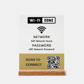 シンプルWifi QRコーエレガントドネットワークパスワード アクリルサイン (正面)