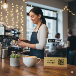 シンプルWifi QRコーエレガントドネットワークパスワード アクリルサイン