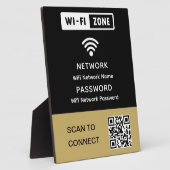 シンプルWifi QRコーエレガントドネットワークパスワード フォトプラーク (側面)