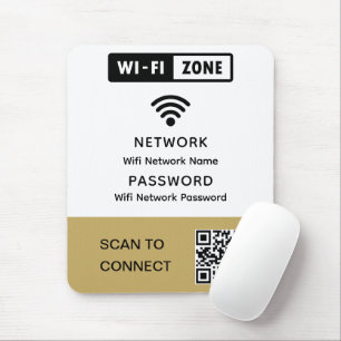 シンプルWifi QRコーエレガントドネットワークパスワード マウスパッド