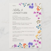 シンプルWildflower Alabasterのタイムレスな結婚 メニュー (正面)