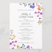 シンプルWildflower'sのタイムレスな結婚 プログラム (正面)