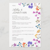 シンプルWildflower'sのタイムレスな結婚 メニュー (正面)