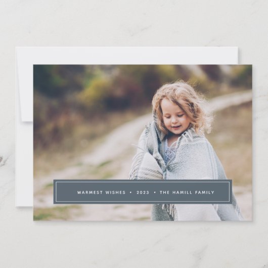 シンプルWishフルフォトクリスマスカード |煙 シーズンカード (正面)