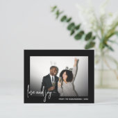 シンプルWishesミニマル写真白黒 シーズンポストカード (スタンド正面)