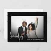 シンプルWishesミニマル写真白黒 シーズンポストカード (正面/裏面)