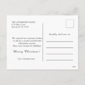 シンプルWishesミニマル写真白黒 シーズンポストカード (裏面)