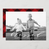 シンプルWordホリデーフォトカ賛美ード シーズンカード (正面/裏面)