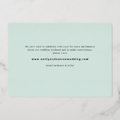 シンプルWordリスト日付のビッグフォトカードを保存 箔招待状 (裏面)