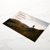 シンプルWordリスト日付のビッグフォトカードを保存 箔招待状 (回転した状態)