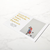 シンプルWordリスト日付の写真カードを保存 箔招待状 (回転した状態)