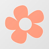 シンプルY2kピンク花大 ウィンドウサイン (シート)