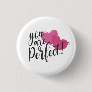 シンプルYou Are Perfect Valentine ピンボタン 缶バッジ