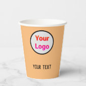 シンプルYOURロモダンゴをテキスト紙カップに追加 紙コップ (正面)