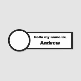 シンプルYour Logo Here Hello My Name is Business 名札