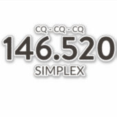 シンプレックスHAM無線周波数2メートル シール (正面)