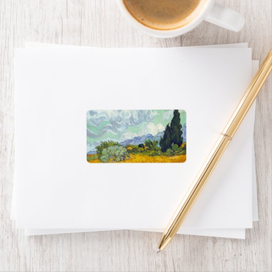 シンプロスとのコーンフィールドby Vincent vanゴッホ ラベル (インサイチュ)