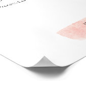 シンペル水彩ピンクプリリスン ポスター (角)