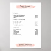 シンペル水彩ピンクプリリスン ポスター (正面)