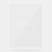 シンペル、エレガントな結婚式 アクリルサイン (正面)