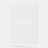 シンペル、エレガントな結婚式 アクリルサイン (傾斜)