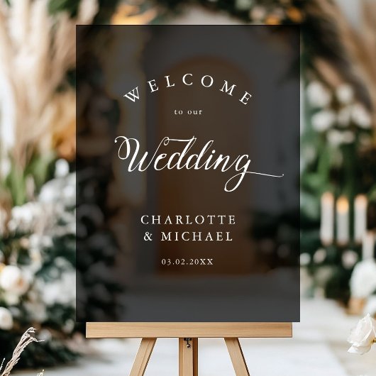 シンペル、エレガントな結婚式 アクリルサイン