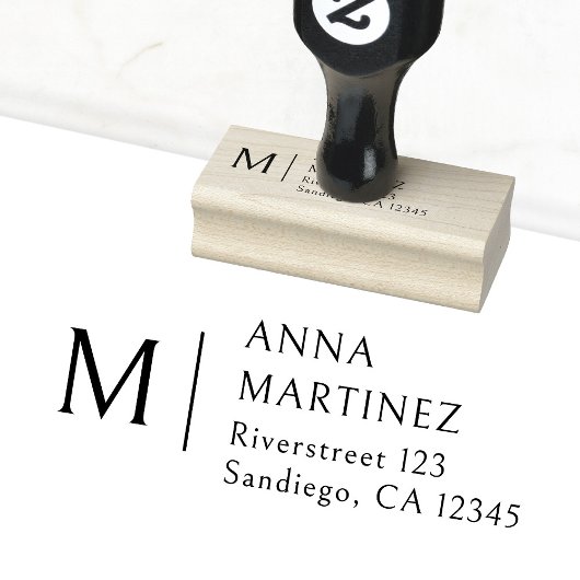 シンペル、モノグラムスタンプ ラバースタンプ