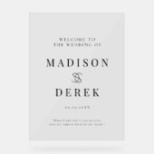 シンペールエレガントなウェディングウェルカム アクリルサイン (正面)