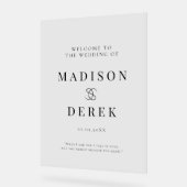 シンペールエレガントなウェディングウェルカム アクリルサイン (傾斜)